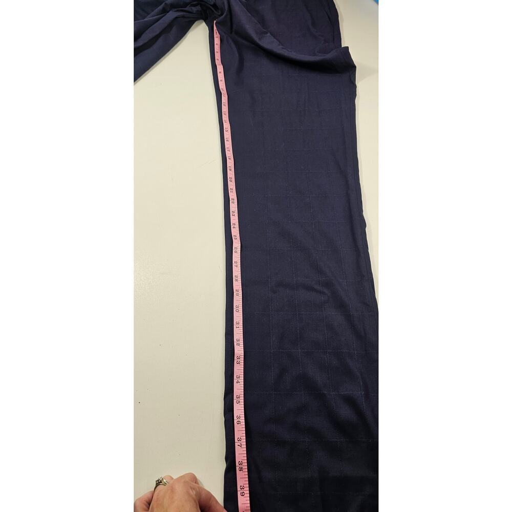 NWT American tall 42x40 long inseam windowpane check career casual pants navy - Picture 7 of 7